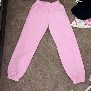 pink brandy melville sweat pants